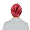 Anna-Kaci Women Silk Bonnet for Sleeping Satin Lined Hair Bonnet Twist Elastic Band Hair Cap - 4 of 4