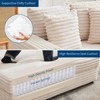 Indoor Comfy Corduroy Lounge Sofa with Charging Station, Cup Holders & Throw Pillows Cozy Sleeper Couch for Living Room, Bedroom & Apartments - 4 of 4
