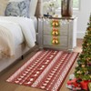 Christmas Area Rug, Washable Snowflake Holiday Accent Rug, Non Slip Low Pile Decorative Boho Carpet for Home - 3 of 4