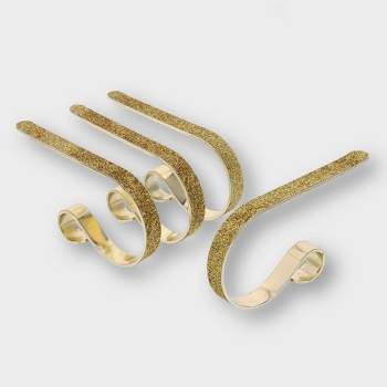 Northlight Set Of 3 Gold Mantle Hangers For Garland And Stockings - 6.5 ...
