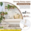 Gulches Patio Swings: Twin Size Country Daybed with 96-Inch Ropes, Brown/Black/White Finish - 4 of 4