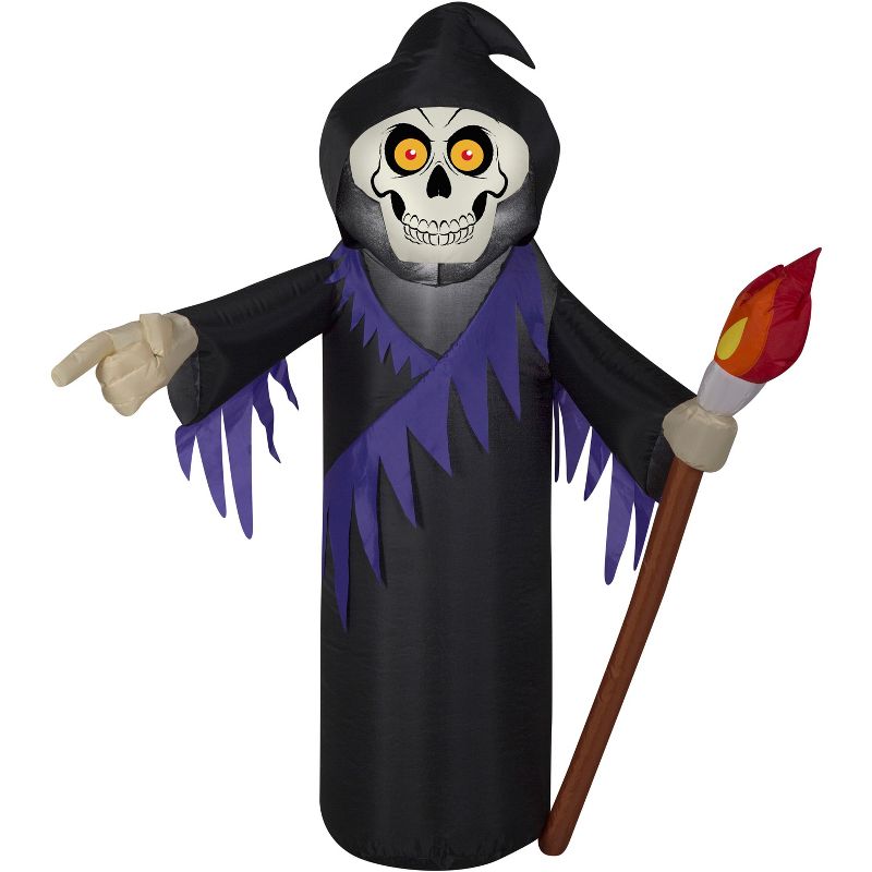 Gemmy Airblown Inflatable Reaper, 3.5 ft Tall, Black, 1 of 4