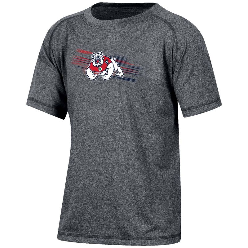 NCAA Fresno State Bulldogs Boys&#39; Gray Poly T-Shirt, 1 of 4