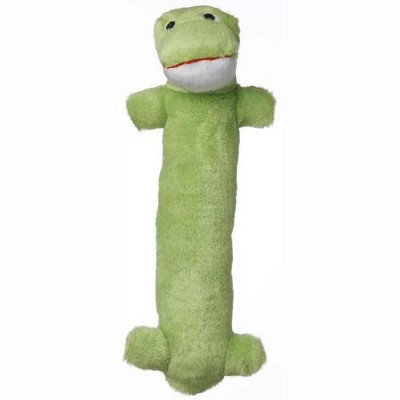 Multipet Look Who's Talking Loofa Frog Plush Dog Toy