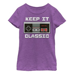Girl's Nintendo NES Classic Controller T-Shirt - 1 of 3