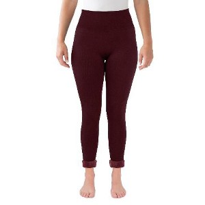 MUK LUKS Women's Faux Fur Lined Legging - 1 of 4