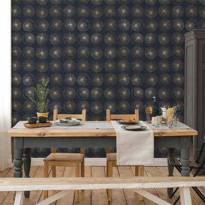 Midnight Starburst Geometric Self-Adhesive Removable Wallpaper