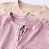 Baby Girls' 2pk Stars Modal Blend Romper - Cloud Island™ Dark Pink - image 3 of 4