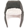 Hudson Baby Trapper Hat, Mitten and Bootie Set, Heather Charcoal - 4 of 4