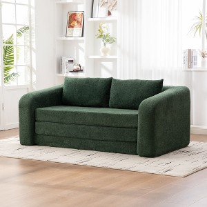 Hrinhom 71.2"W Loveseat Sofa,Convertible Sleeper Lounge Couch - 1 of 4