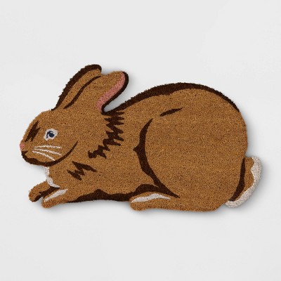 1'6"x2'6" Easter Bunny Tufted Outdoor Coir Doormat Brown - Threshold™