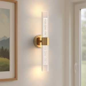 DORESshop 22 in. Brass Bubble Glass Wall Sconce Set of 2, Dimmable Wall Decor for Bedroom Living Room - 1 of 4