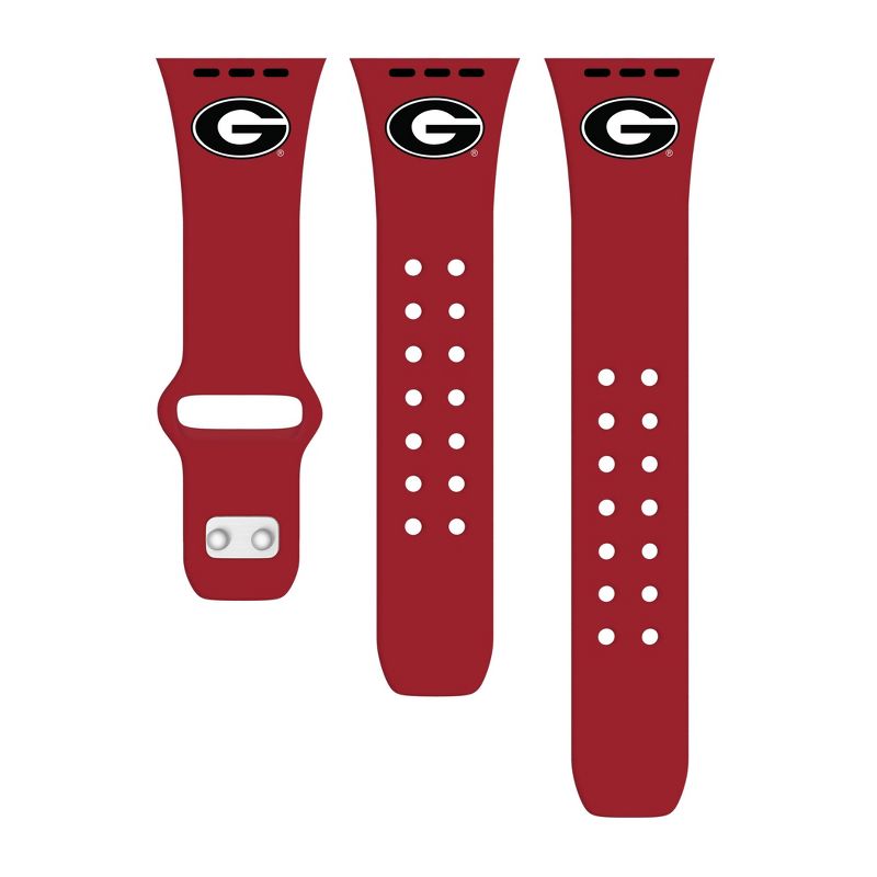 NCAA Georgia Bulldogs Silicone Apple Watch Band - Red, 2 of 4