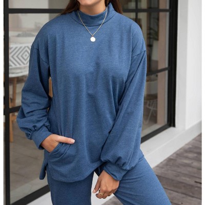 Women's Loungewear Long Pocket Sweater - SKEMO
