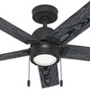 Hunter 44" Erling Ceiling Fan, Matte Black Finish, 5 Blades, Integrated LED Light - 3 of 4