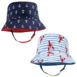 Hudson Baby Infant Boy Sun Protection Hat, Anchor Lobster