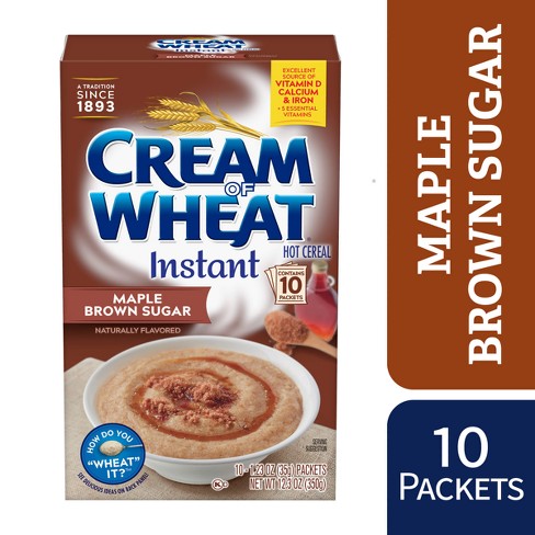 4 Boxes 12 Packets Cream of Wheat Instant Hot Cereal Maple