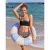 AI'MAGE Women's Bikini Sets Reversible Wear Cutout One Shoulder Top with Mid Waist Two Piece Bathing Suit - 3 of 3