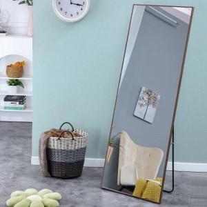 Clean And Beautiful Solid Wood Frame Full-length Mirror, Dressing Mirror, Bedroom Porch, Decorative Mirror, Clothing Store - 1 of 4
