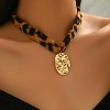 Boho Beach Scarf Necklace - Gold Starfish, Cross & Flower Charm Jewelry for Women - 2 of 4