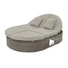 Nestfair Wicker Outdoor Patio Day Bed with Adjustable Backrests and Cushions Gray - 2 of 4