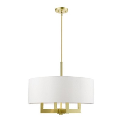 Livex Lighting Cresthaven 4 - Light Chandelier in  Satin Brass