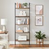 VASAGLE Industrial Ladder Shelf, Bookshelf, Wood Wall Mounted Shelf - 2 of 4