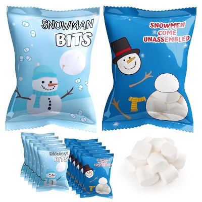 4E's Novelty 50 Packets Mini Marshmallows - Individually Wrapped Marshmallows Packets for Hot Chocolate, Marshmallows Cocoa Topper & Stocking Stuffers