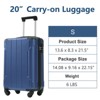 3/2/1pc Luggage Sets, Hardside Spinner Lightweight Suitcase with TSA Lock 20''/24''/28'' 4M -ModernLuxe - 2 of 4