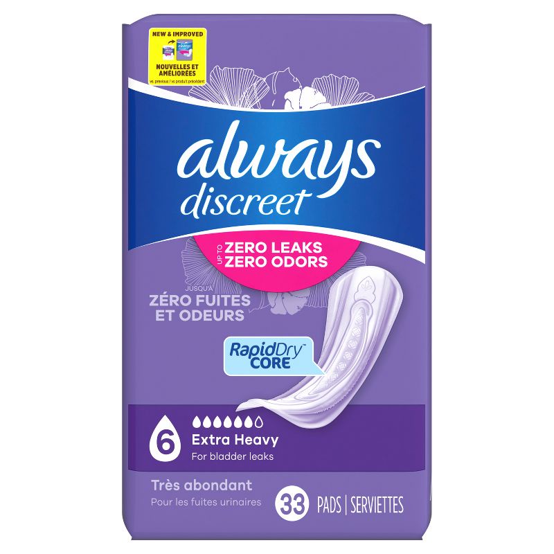 Always Discreet Incontinence and Postpartum Pads  - Extra Heavy Absorbency, 3 of 16
