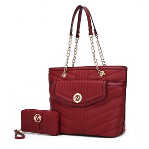 MKF Collection Chiari Vegan Leather Women's Tote Bag with Wallet by Mia K - 1 of 4