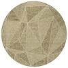 Khaki Brown And Beige Geometric Washable Indoor Outdoor Area Rug - 4 of 4