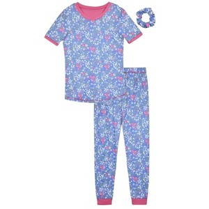 Sleep On It Girls 2-Piece Super Soft Jersey Snug-Fit Pajama Set - 1 of 4