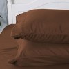 PiccoCasa Soft Brushed Microfiber Large Pocket Bed Sheet 4 Pcs Set with 1 Flat Sheet 1 Fitted Sheet and 2 Pillowcases Coffee Color Full - 4 of 4