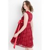 Hello Miz Women's Floral Lace Maternity Dress with Ribbon - 2 of 4