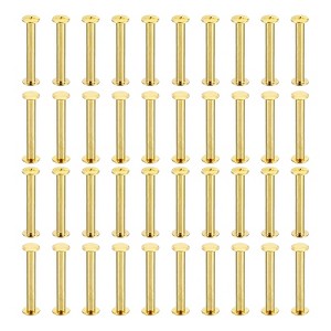 Unique Bargains Rust Proof Leather Belt Scrapbook Binding Accessories M5 Chicago Screws 50 Sets - 1 of 4