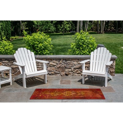 Saffron Red and Gold Flat Woven Indoor/Outdoor Rug