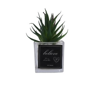 Unique Bargains Fake Plant Tree Plastic Green 1.97"x1.97"x5.91" 1 Pc - 1 of 4