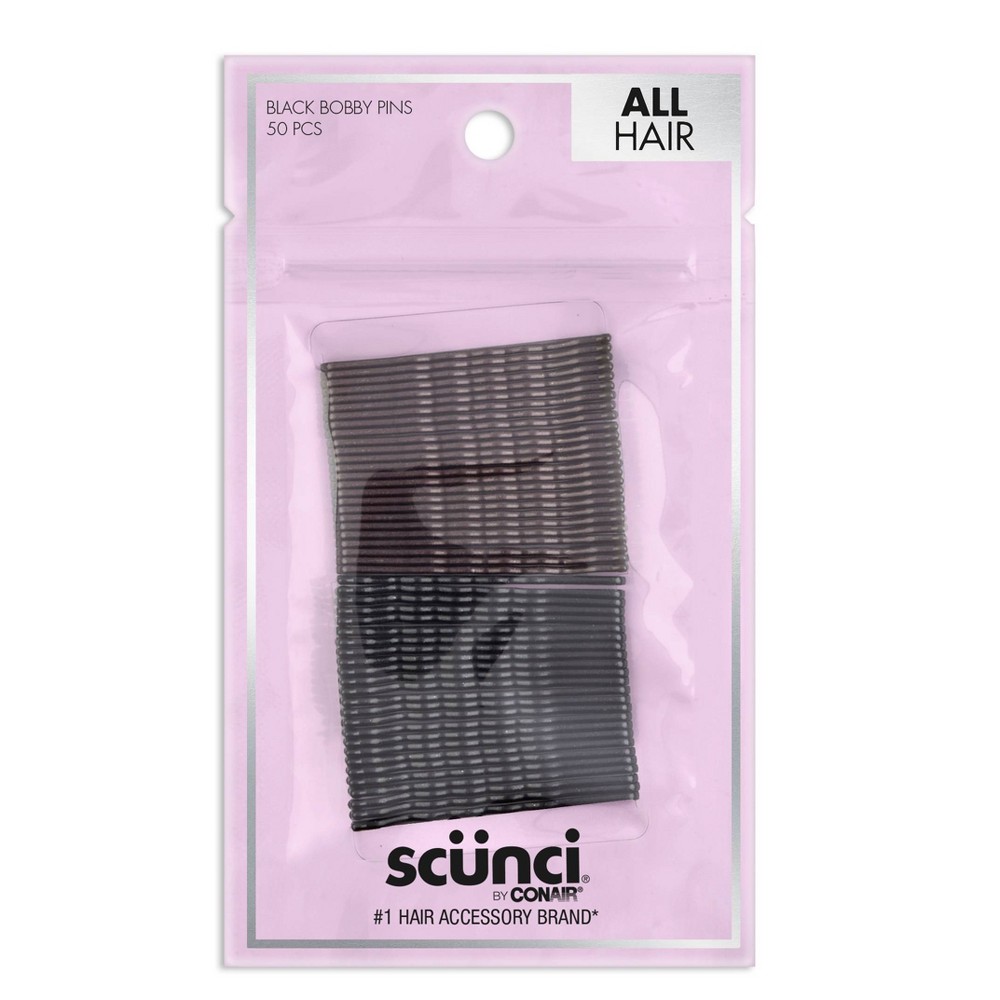 scünci Metal Bobby Pins - Dark Brown/ Black - All Hair - 50pcs