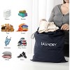 2 Pack Travel Laundry Bags, Washable Nylon Wet Dry Bags for Dirty Clothes, Swimsuits & Workout Gear - 3 of 4