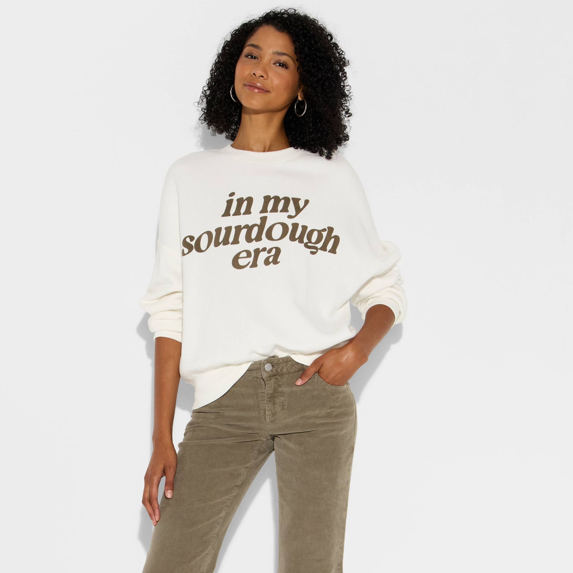 Women's Sourdough Fleece Graphic Sweatshirt - White