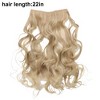Unique Bargains Women's Big Wavy Hair Extensions High Temperature Fiber Mixed Light Gold Tone 1 Pc - 3 of 3