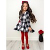 Plaid Hi-Lo Tunic and Legging Set Mia Belle Girls - 4 of 4