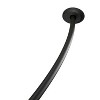 Dual Mount No Rust 50” to 72” Adjustable Curved Shower Curtain Rod, Black - 2 of 4