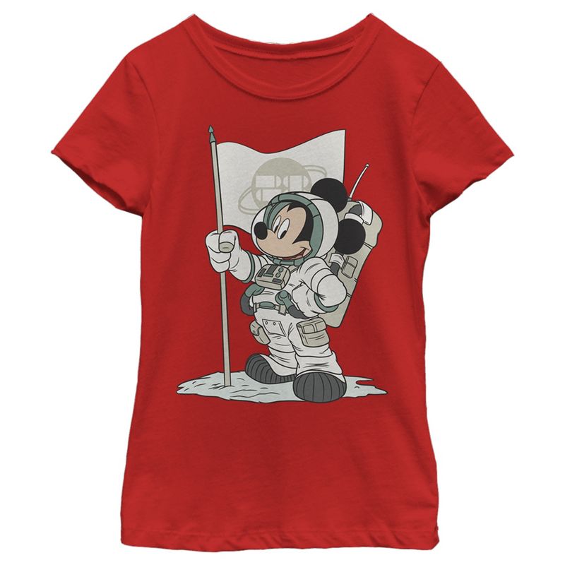 Girl's Disney Mickey Mouse Astronaut T-Shirt, 1 of 6