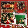 Aoibox 12pcs Gingerbread Man Ornaments Classic Red and White Hanging Plastic Christmas Tree Decorations for Home Kids Party Decor - 4 of 4