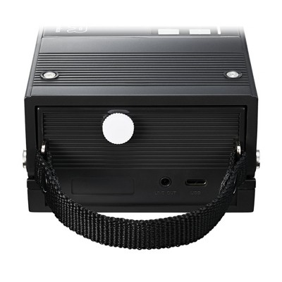Compact Black Aluminum Portable Bluetooth Turntable