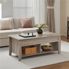 Yaheetech Lift Top Coffee Table with Storage & 2 Open Shelves for Living Room, Reception Room, Office - 2 of 4