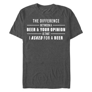 Men's Lost Gods Opinions and Beer T-Shirt - 1 of 4