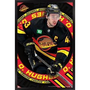 Trends International NHL Vancouver Canucks - Quinn Hughes 24 Framed Wall Poster Prints - 1 of 4